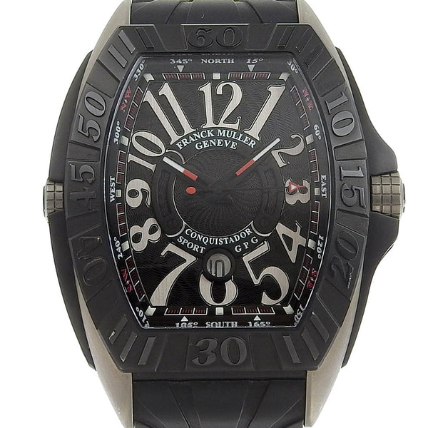 [Franck MULLER] Frank Muller Conquistador Grand Prix 9900SCDT Titanium x Rubber Black Automatic Black Dial Watch A Rank