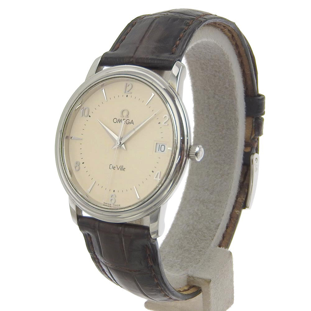 OMEGA】オメガ デビル/デヴィル ステンレススチール×レザー ブラウン