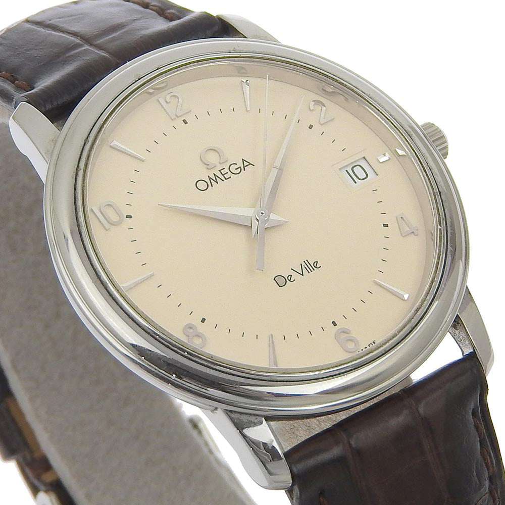 OMEGA】オメガ デビル/デヴィル ステンレススチール×レザー ブラウン