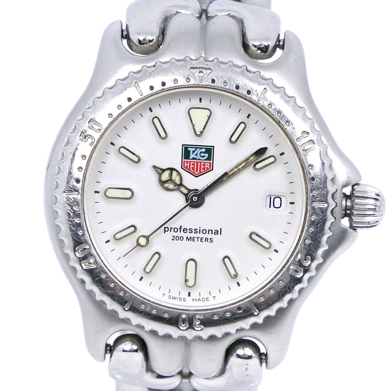 【TAG HEUER】タグホイヤー
 ※訳有 S99.013 ステンレススチール クオーツ ボーイズ 白文字盤 腕時計