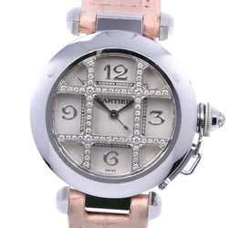 [Cartier] Cartier 
 Pasha 32 Watches 
 Grit Diamond WJ101456 K18 White Gold x Diamond Silver Automatic White Dial Pasha 32 Ladies A-Rank