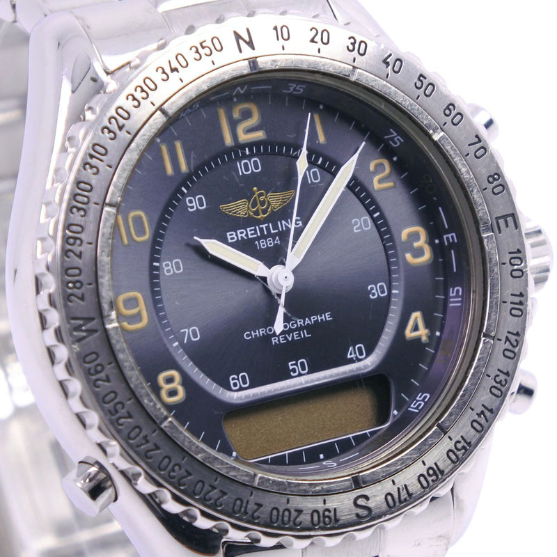[Breitling] Breitling Reveil * basura A51035 Reloj de cuarzo de acero inoxidable