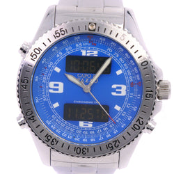 【CAPO DI PAZZO】カポ・ディ・パッゾ
 腕時計
 PZ-12343 ステンレススチール クオーツ アナデジ表示 ブルー文字盤 メンズ