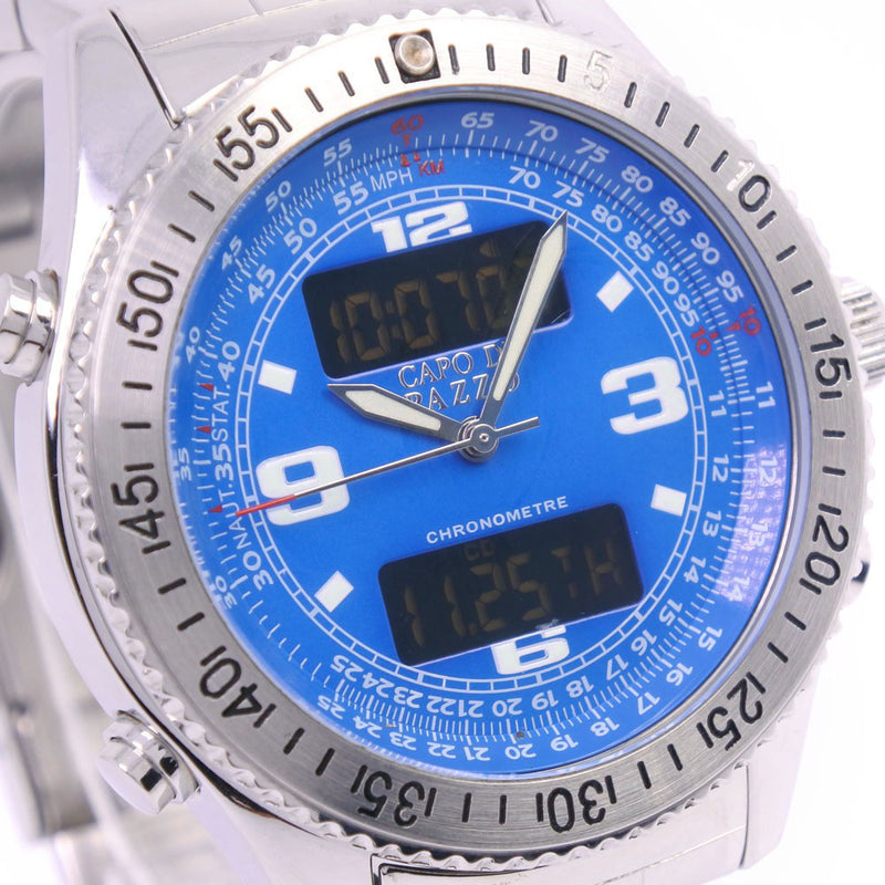 [Capo di Pazzo] Capo di Pazzo Watch PZ-12343 Quartz de acero inoxidable Display Anadisy Blue Dial Men