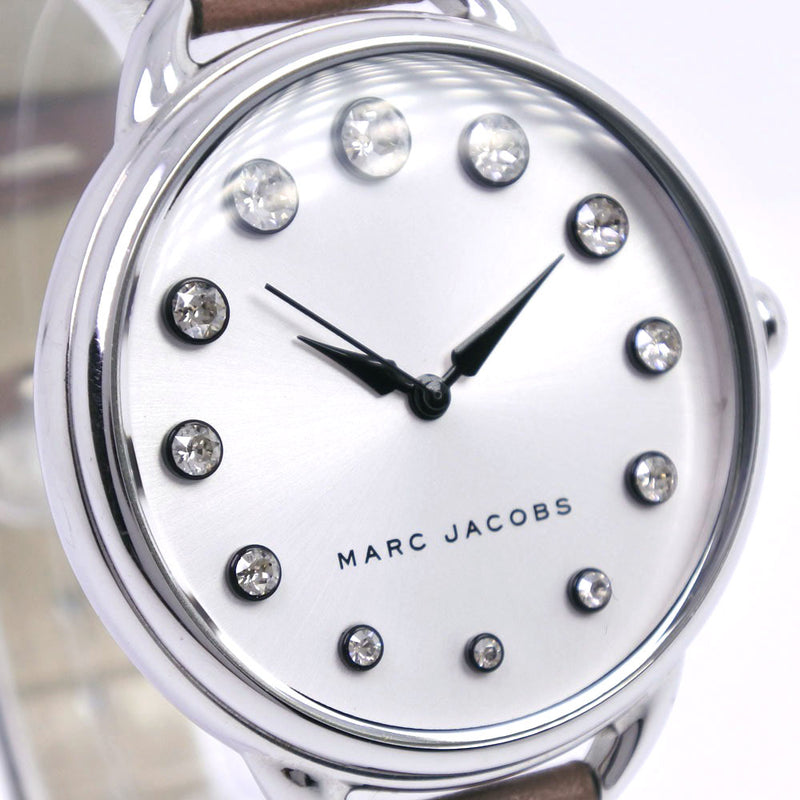 [Marc by Marc Jacobs] Mark Jacobs Mark MJ1476观看不锈钢X皮革石英女士​​银牌银牌表A级