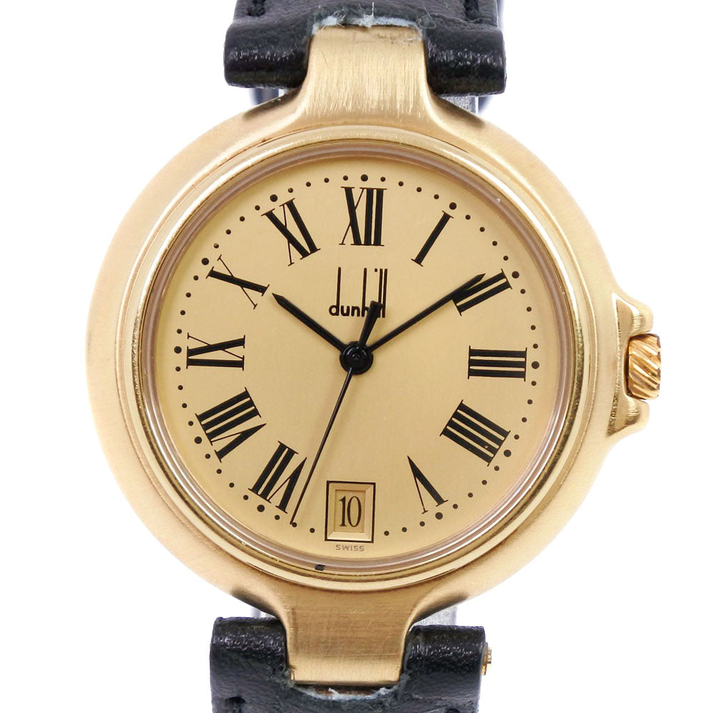【Dunhill】ダンヒル, ミレニアム P6 11246 腕時計, ステンレススチール クオーツ アナログ表示 メンズ ゴールド文字盤 腕時計