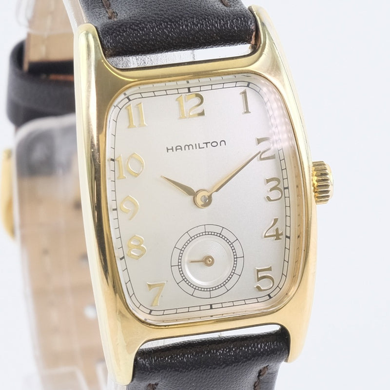【HAMILTON】ハミルトン
 6264 腕時計
 ステンレススチール ゴールド クオーツ スモールセコンド レディース シルバー文字盤 腕時計