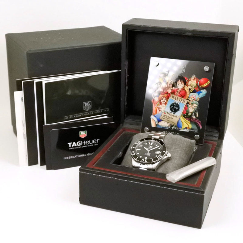 [TAG HEUER] TAG HOIRE一件合作Calibur 5 WAN2114观看不锈钢自动男子黑色表盘手表