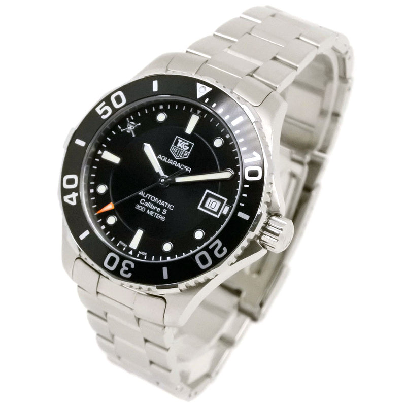 【TAG HEUER】タグホイヤー
 ワンピースコラボ キャリバー5 WAN2114 腕時計
 ステンレススチール 自動巻き アナログ表示 メンズ 黒文字盤 腕時計