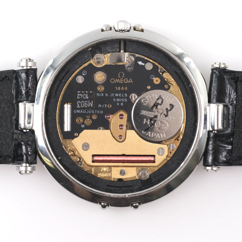 [欧米茄]欧米茄星座daydate cal.1444 1961070观看不锈钢X皮革石英男士银牌手表
