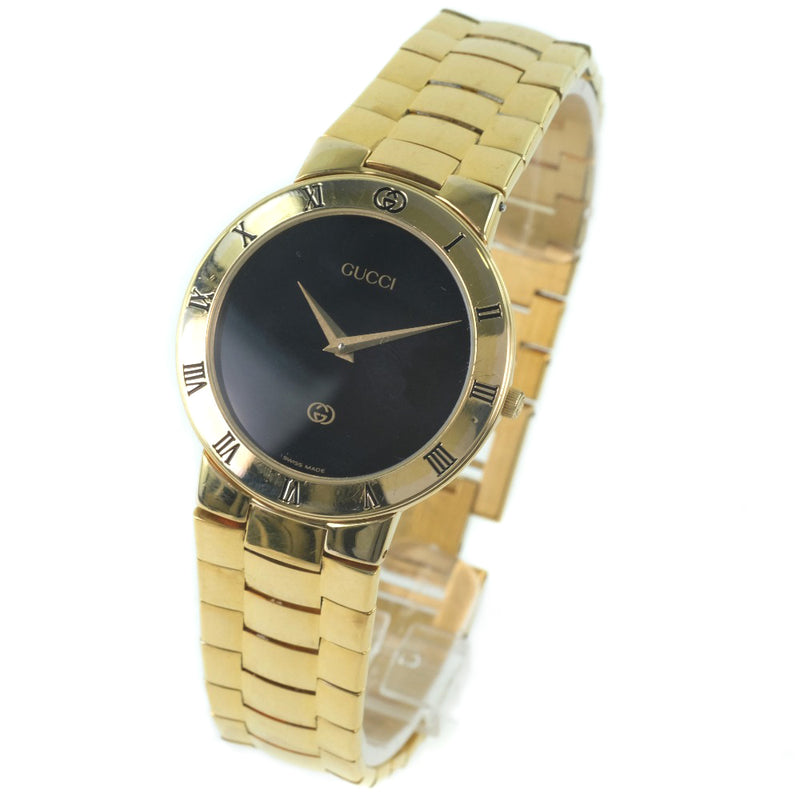 Mens gucci watch black and gold Clearance