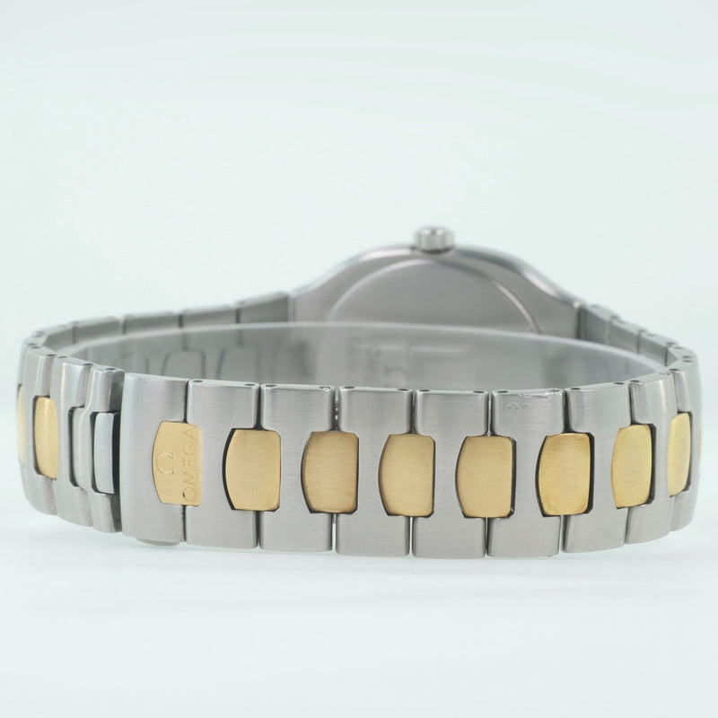 【OMEGA】オメガ
 シーマスターポラリス 腕時計
 ステンレススチール ゴールド クオーツ GMT メンズ グレー文字盤 腕時計