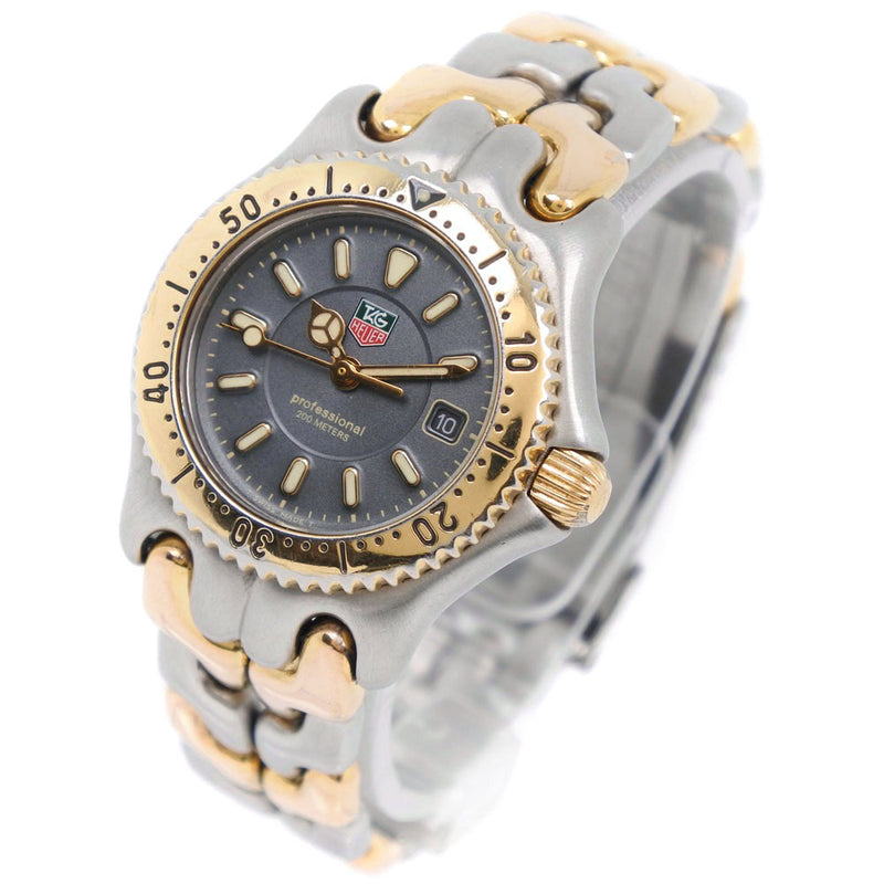 【TAG HEUER】タグホイヤー
 プロフェッショナル セル WG-1320-0 腕時計
 ステンレススチール ゴールド クオーツ アナログ表示 レディース 黒文字盤 腕時計