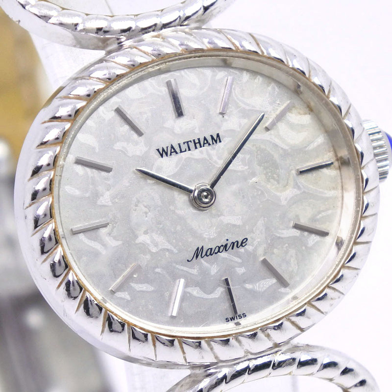 【WALTHAM】ウォルサム
 cal.HT-7 腕時計
 ステンレススチール×レザー 黄色 手巻き レディース シルバー文字盤 腕時計