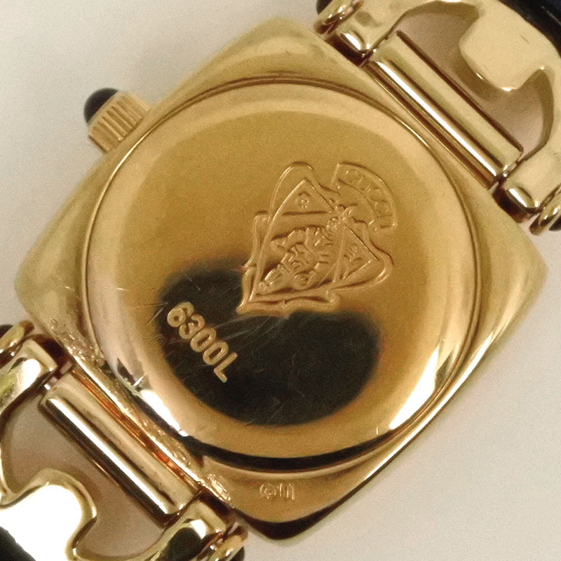 【GUCCI】グッチ
 6300L 腕時計
 ステンレススチール×レザー ゴールド クオーツ アナログ表示 レディース 白文字盤 腕時計
A-ランク