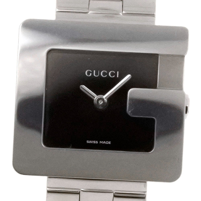 [GUCCI] Gucci 3600L Watch Stainless Steel Quartz Analog Display Ladies Black Dial Watch