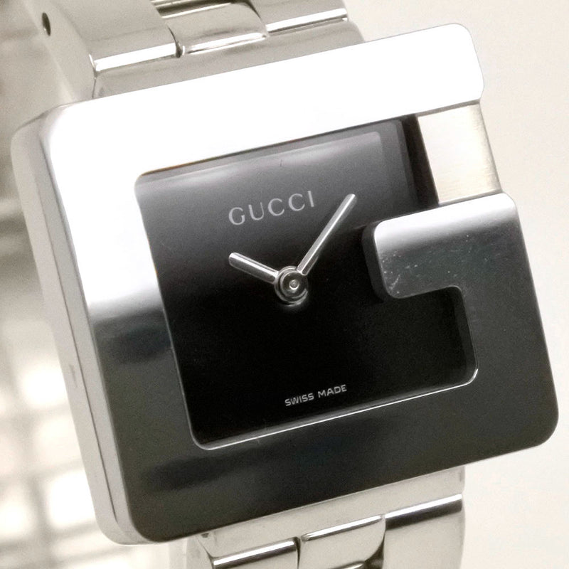 【GUCCI】グッチ
 3600L 腕時計
 ステンレススチール クオーツ アナログ表示 レディース 黒文字盤 腕時計