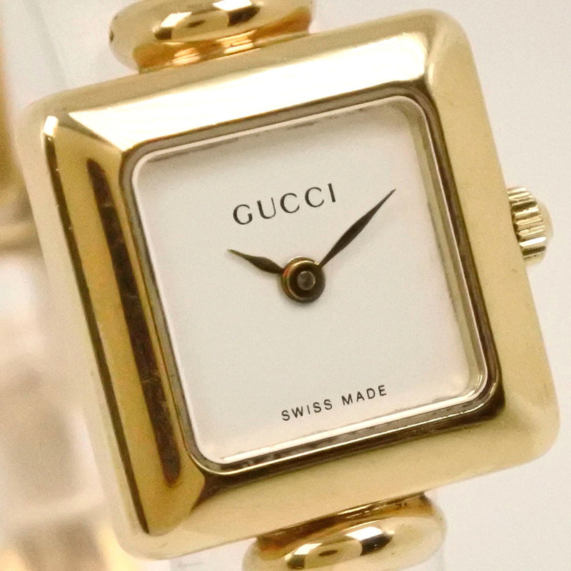 [Gucci] Gucci 1900L手表不锈钢金石英模拟显示女士白色表盘