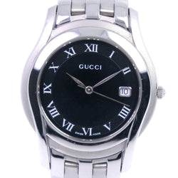 [GUCCI] Gucci 5500m Watch Stainless Steel Quartz Men Black Dial Watch