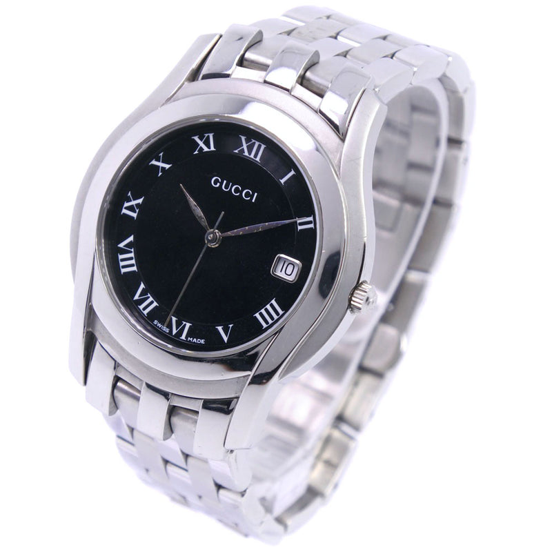 [Gucci] Gucci 5500M手表不锈钢石英男子黑色表盘手表
