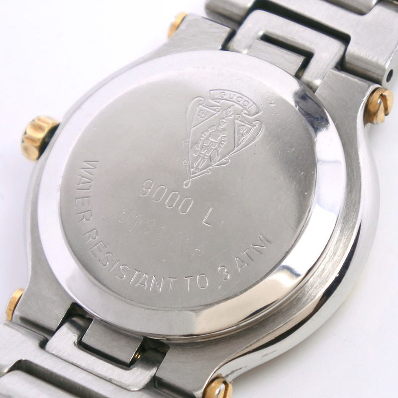 【GUCCI】グッチ
 9000L 腕時計
 ステンレススチール クオーツ レディース ゴールド文字盤 腕時計