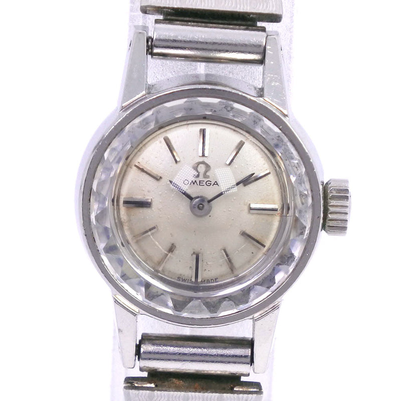 [Omega]欧米茄Cal.484手表不锈钢手 - 链球上的女士银牌手表