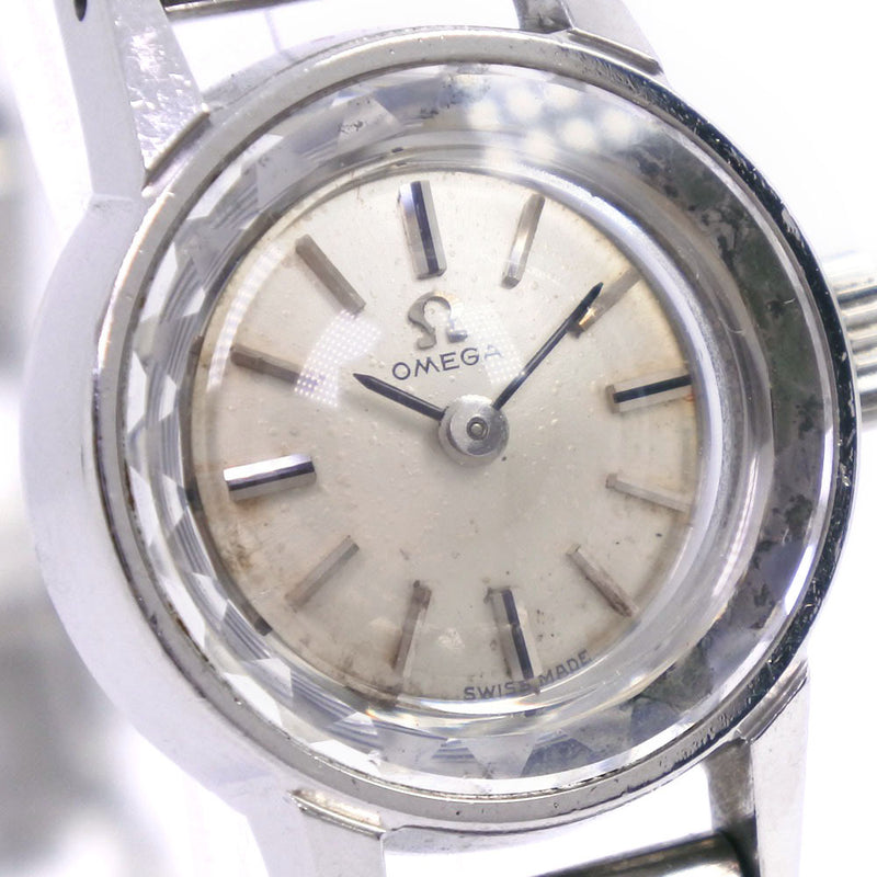[Omega]欧米茄Cal.484手表不锈钢手 - 链球上的女士银牌手表
