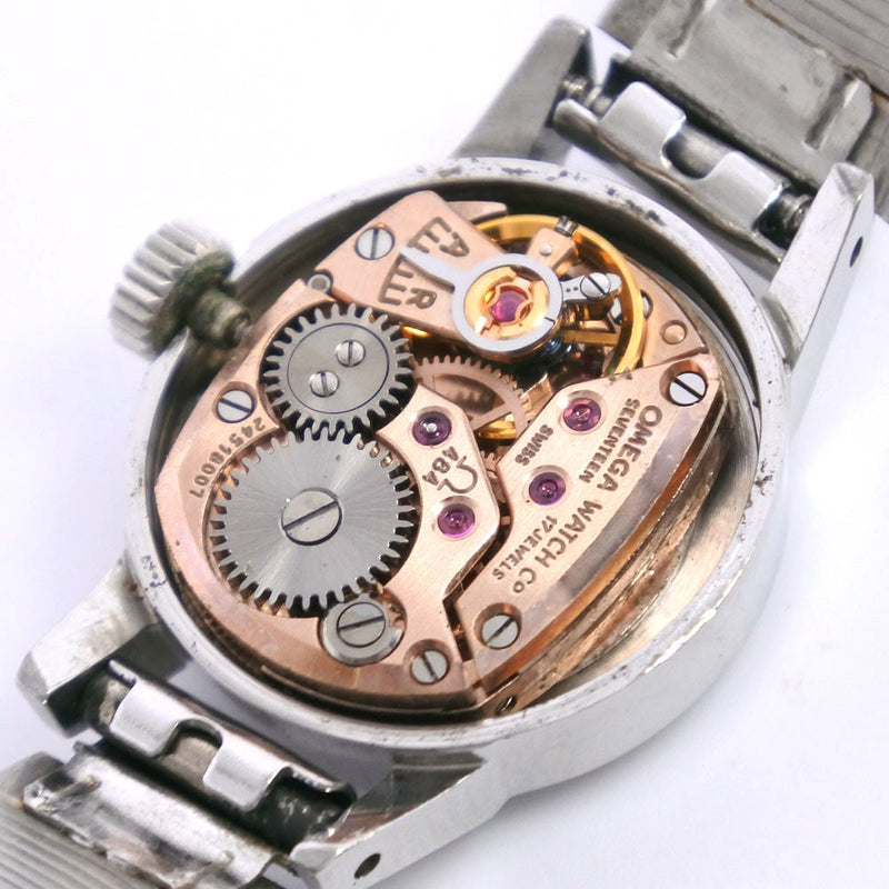 [Omega] Omega Cal.484 Reloj de acero inoxidable -Trabajo de diale de damas de damas de acero inoxidable