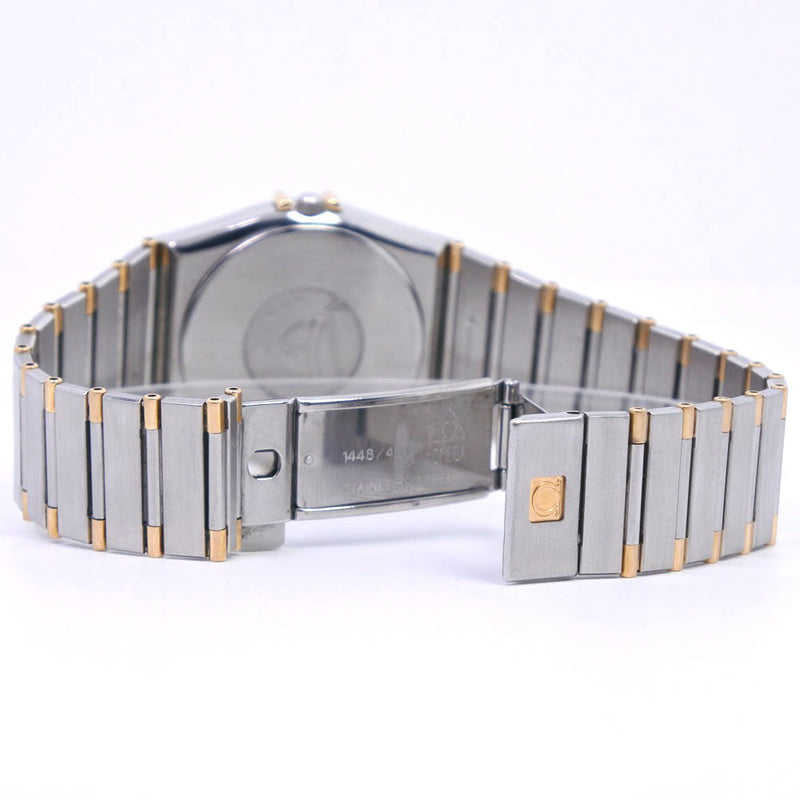 [Omega] Omega Constellation Watch Reloj de oro de cuarzo de acero inoxidable