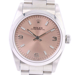 【ROLEX】ロレックス
 オイスターパーペチュアル A番 77080 腕時計
 ステンレススチール 自動巻き レディース ピンク文字盤 腕時計
Aランク