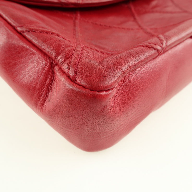 [샤넬] 샤넬 matrasse 웨스트 파우치 바디 가방 램 피부 빨간 숙녀 바디 가방