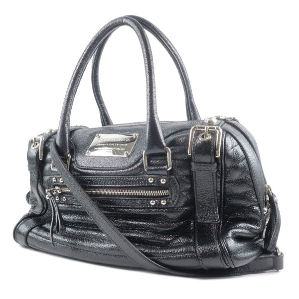 [Dolce＆Gabbana] Dolce和Gabbana Minoboston D＆G DIW8953051手提包X Deer Leather Black Black Munisex手袋A级