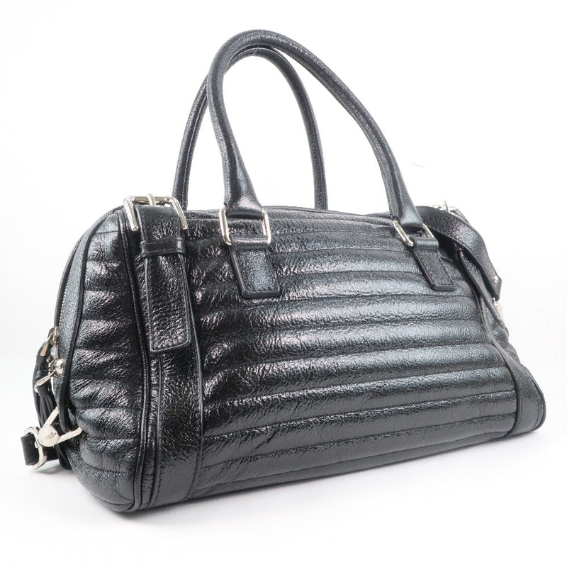 [DOLCE & GABBANA] Dolce and Gabbana Minoboston D & G DIW8953051 Handbag x Deer Leather Black Unisex Handbag A-Rank