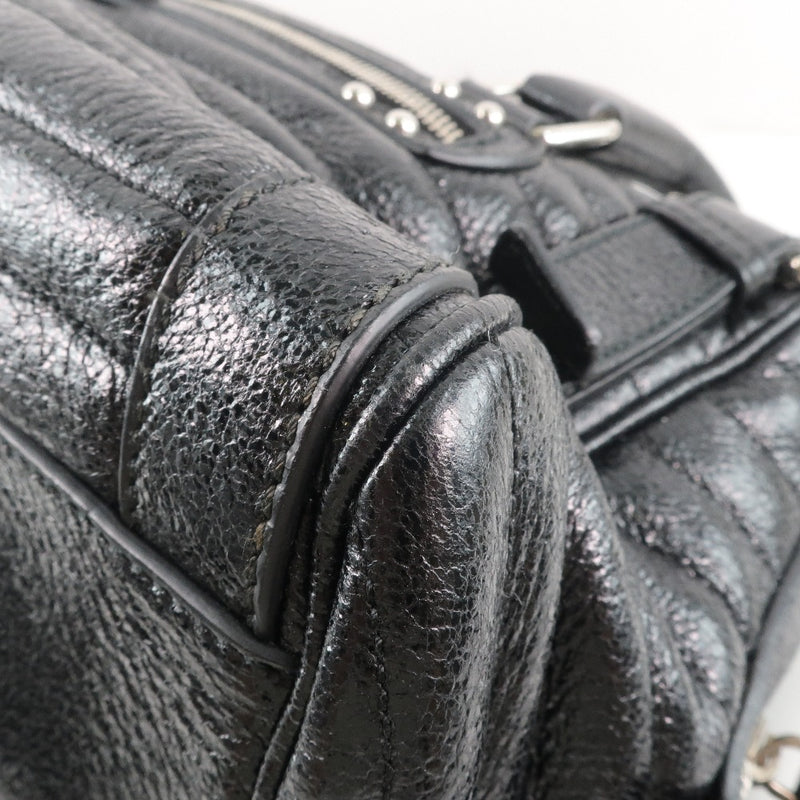 [DOLCE & GABBANA] Dolce and Gabbana Minoboston D & G DIW8953051 Handbag x Deer Leather Black Unisex Handbag A-Rank