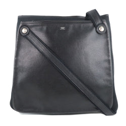 [HERMES] Hermes Trio Shoulder Bag Calf Black Unisex Shoulder Bag A-Rank
