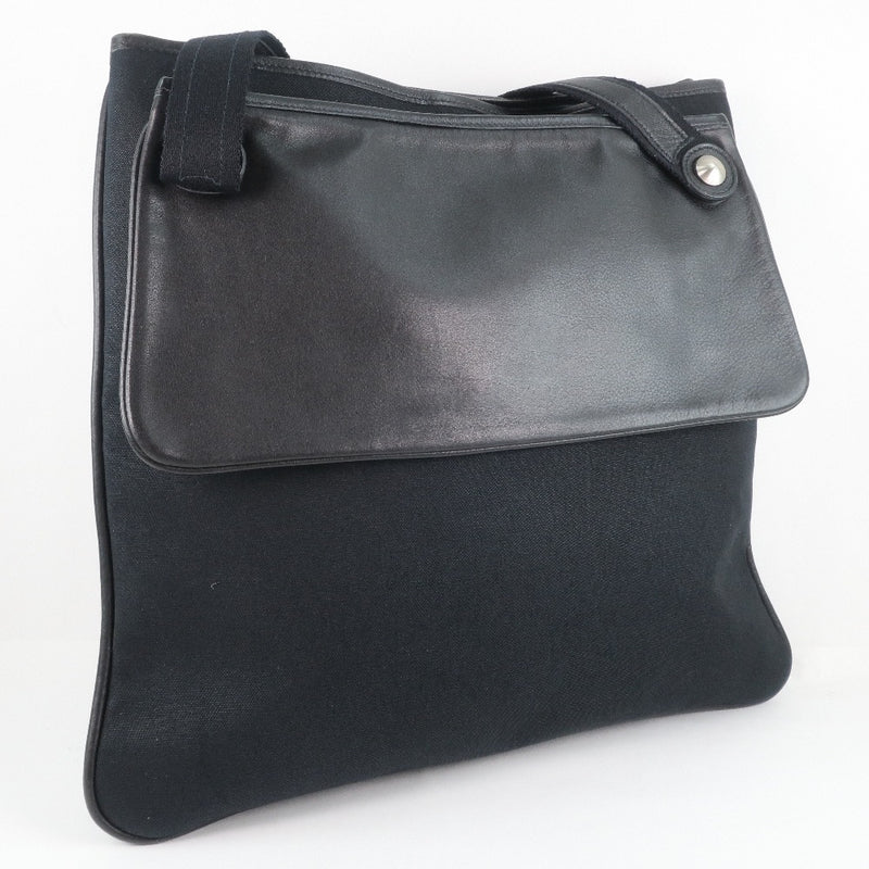 [HERMES] Hermes Trio Shoulder Bag Calf Black Unisex Shoulder Bag A-Rank