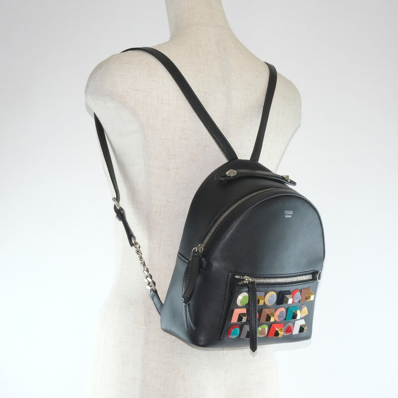 FENDI Diagonal Liberty Nylon Leather Backpack Black | eBay