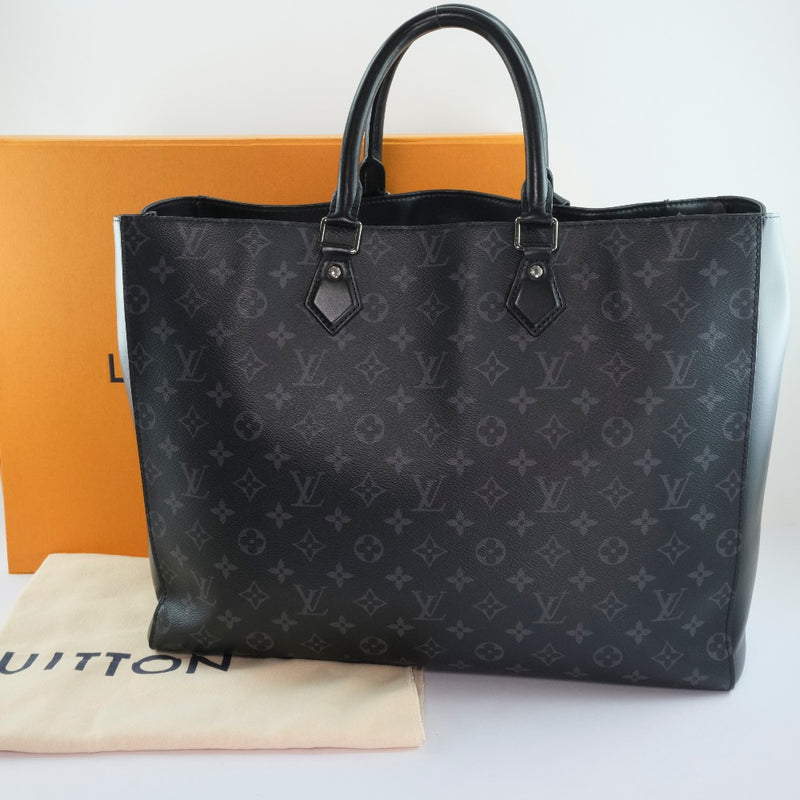 Louis Vuitton Gran Sac Hand Bag Tote Bag Monogram Eclipse Black