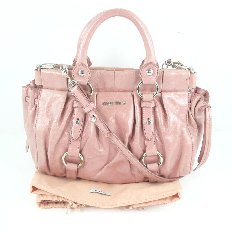 [MIUMIU] Miu Miu 2WAY Shoulder Handbag Calf Pink Ladies Handbag