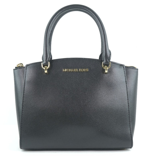 [Michael Kors] Michael Course Handbag Leather Black Ladies Handbag A-Rank