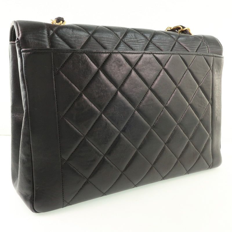 CHANEL] Chanel Diana Matrasse 28 Chain Shoulder Shoulder Bag Ramskin Black  Ladies Shoulder Bag – KYOTO NISHIKINO
