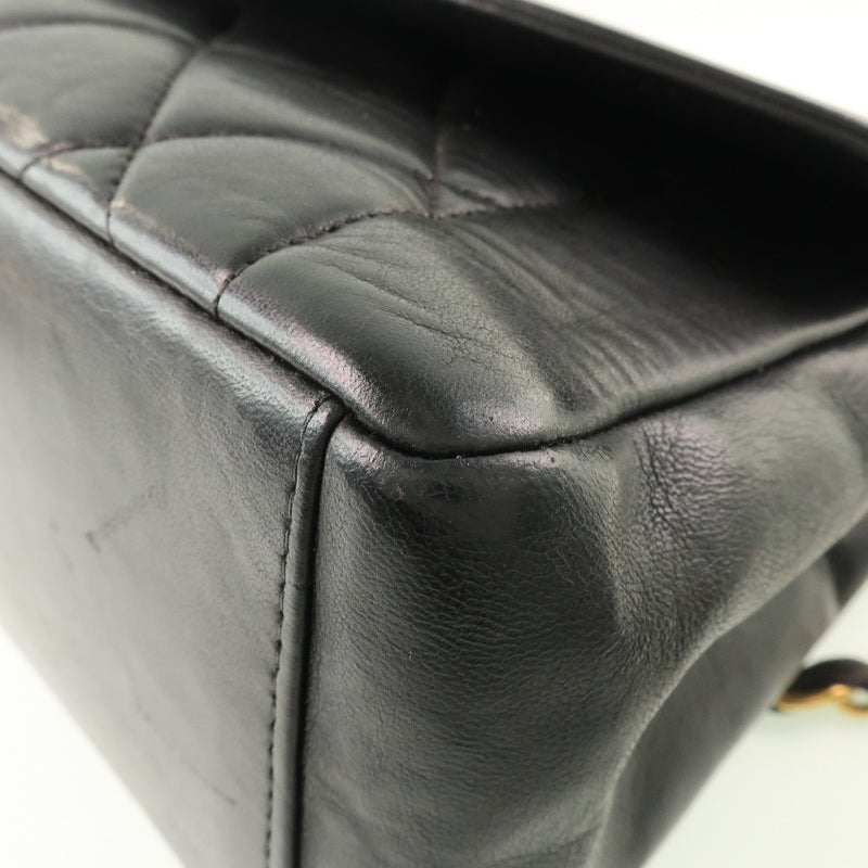 [CHANEL] Chanel Diana Matrasse 28 Chain Shoulder Bag Rumskin Black Ladies Shoulder Bag