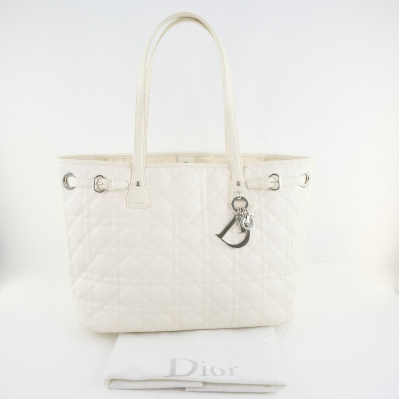 [DIOR] Christian Dior Lady Dior Panarea Kanage 토트 백 PVC 코팅 캔버스 백인 여성 토트 백