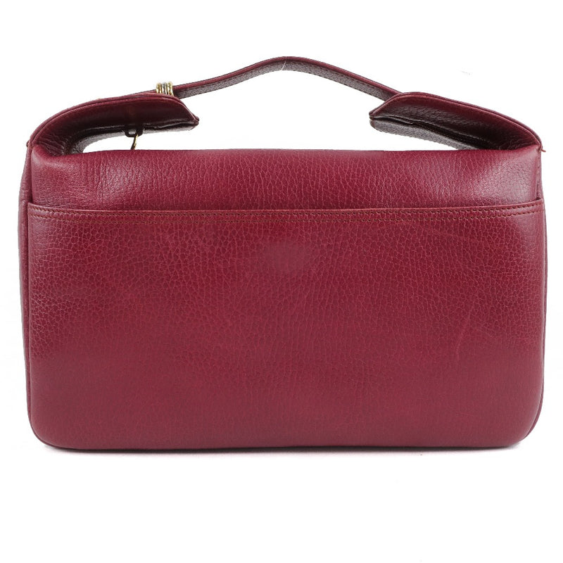 [Cartier] Cartier Handbag Calf Red Ladies Handbag A-Rank
