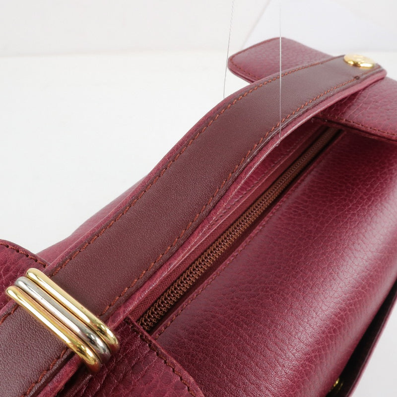 [Cartier] Cartier Handbag Bartf Red Ladies Handbag A-Rank
