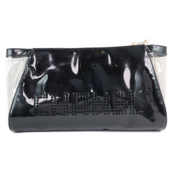 [Chanel] Bolsa de embrague de chanel Vinilo Bolsa de embrague de damas negras