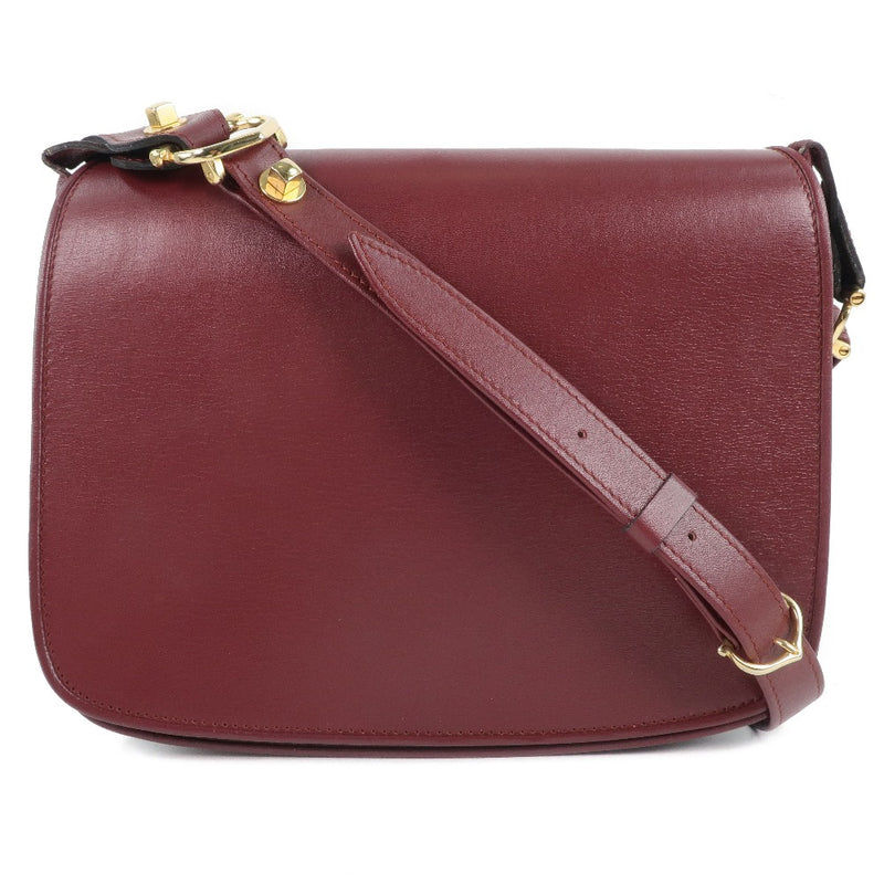 [Cartier] Cartier Shoulder Bag Calf Red Ladies Shoulder Bag