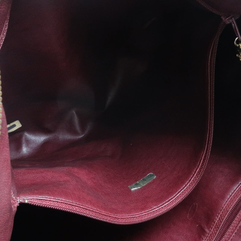 [CHANEL] Chanel Calf Shoulder Bag Calf Bordeaux/Red Ladies Shoulder Bag