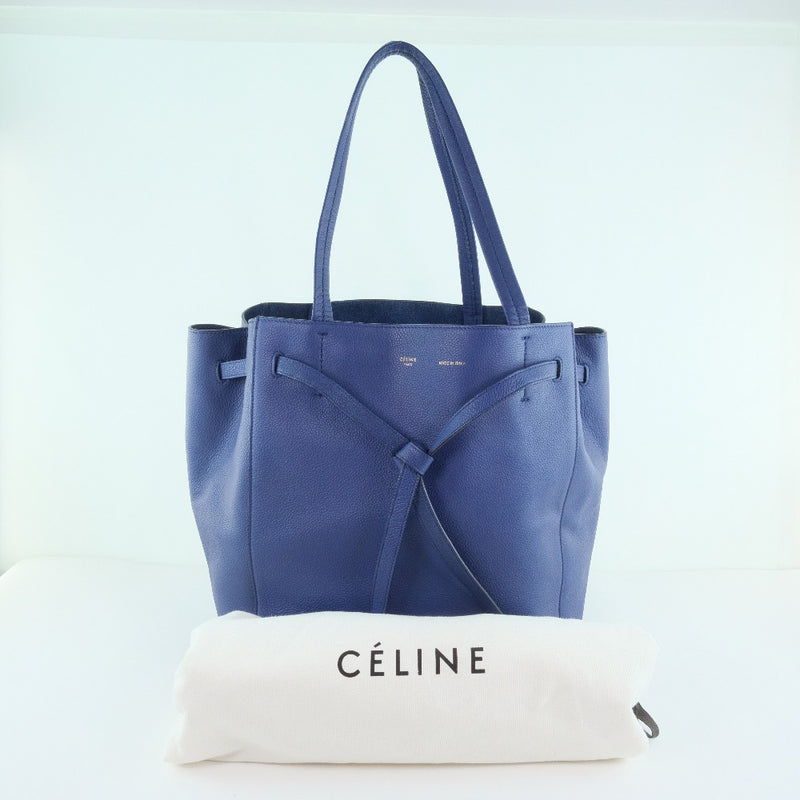 [Celine] Celine Caba Phantom小手提袋小牛蓝色女士手提袋A级