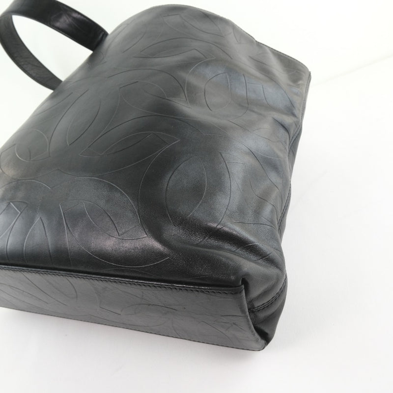 [CHANEL] Chanel Coco Mark Tote Bag Calf Black Ladies Tote Bag